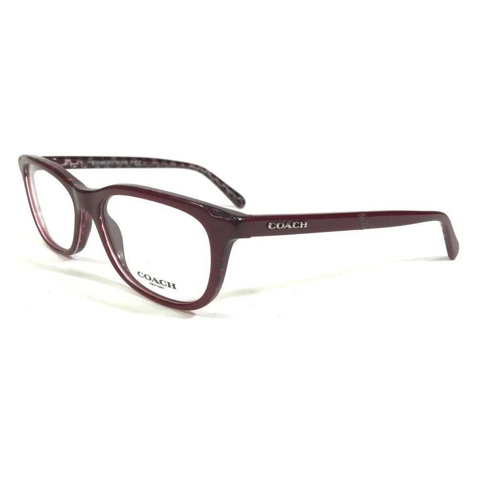 Coach Eyeglasses Frames HC6150 5584 Burgundy Glitter Sig C Red Square 53-17-140